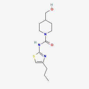 molecular formula C13H21N3O2S B7444050 4-(hydroxymethyl)-N-(4-propyl-1,3-thiazol-2-yl)piperidine-1-carboxamide 