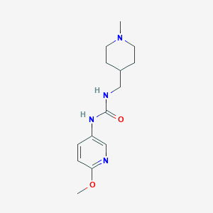 molecular formula C14H22N4O2 B7444066 1-(6-Methoxypyridin-3-yl)-3-[(1-methylpiperidin-4-yl)methyl]urea 