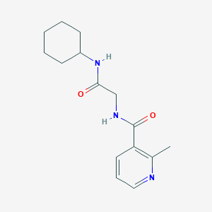 molecular formula C15H21N3O2 B7444071 N-[2-(cyclohexylamino)-2-oxoethyl]-2-methylpyridine-3-carboxamide 