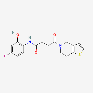 4-(6,7-dihydro-4H-thieno[3,2-c]pyridin-5-yl)-N-(4-fluoro-2-hydroxyphenyl)-4-oxobutanamide