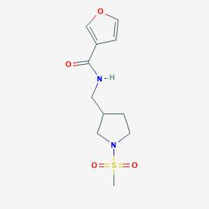 N-[(1-methylsulfonylpyrrolidin-3-yl)methyl]furan-3-carboxamide