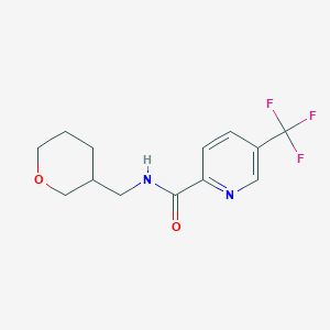 molecular formula C13H15F3N2O2 B7444177 N-(oxan-3-ylmethyl)-5-(trifluoromethyl)pyridine-2-carboxamide 