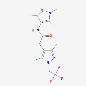 2-[3,5-dimethyl-1-(2,2,2-trifluoroethyl)pyrazol-4-yl]-N-(1,3,5-trimethylpyrazol-4-yl)acetamide