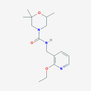 molecular formula C16H25N3O3 B7444196 N-[(2-ethoxypyridin-3-yl)methyl]-2,2,6-trimethylmorpholine-4-carboxamide 