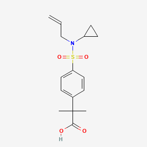 2-[4-[Cyclopropyl(prop-2-enyl)sulfamoyl]phenyl]-2-methylpropanoic acid