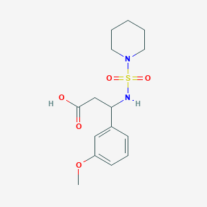 3-(3-Methoxyphenyl)-3-(piperidin-1-ylsulfonylamino)propanoic acid