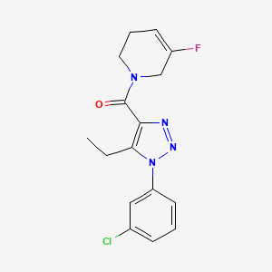 [1-(3-chlorophenyl)-5-ethyltriazol-4-yl]-(5-fluoro-3,6-dihydro-2H-pyridin-1-yl)methanone