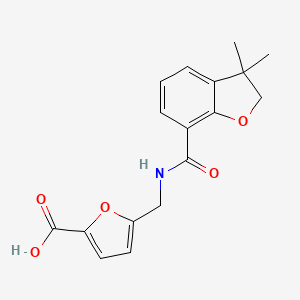 molecular formula C17H17NO5 B7444290 5-[[(3,3-dimethyl-2H-1-benzofuran-7-carbonyl)amino]methyl]furan-2-carboxylic acid 