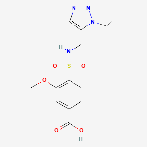 4-[(3-Ethyltriazol-4-yl)methylsulfamoyl]-3-methoxybenzoic acid