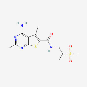 4-amino-2,5-dimethyl-N-(2-methylsulfonylpropyl)thieno[2,3-d]pyrimidine-6-carboxamide