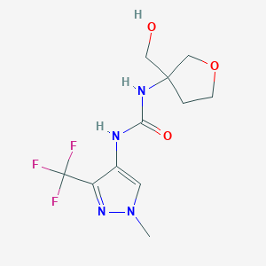 1-[3-(Hydroxymethyl)oxolan-3-yl]-3-[1-methyl-3-(trifluoromethyl)pyrazol-4-yl]urea