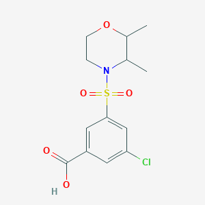 3-Chloro-5-(2,3-dimethylmorpholin-4-yl)sulfonylbenzoic acid