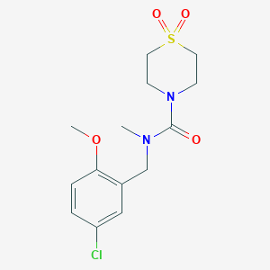 N-[(5-chloro-2-methoxyphenyl)methyl]-N-methyl-1,1-dioxo-1,4-thiazinane-4-carboxamide