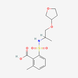 2-Methyl-6-[1-(oxolan-3-yloxy)propan-2-ylsulfamoyl]benzoic acid