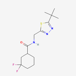 N-[(5-tert-butyl-1,3,4-thiadiazol-2-yl)methyl]-3,3-difluorocyclohexane-1-carboxamide