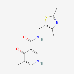 molecular formula C13H15N3O2S B7444441 N-[(2,4-dimethyl-1,3-thiazol-5-yl)methyl]-5-methyl-4-oxo-1H-pyridine-3-carboxamide 