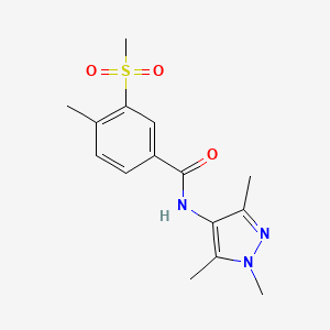 4-methyl-3-methylsulfonyl-N-(1,3,5-trimethylpyrazol-4-yl)benzamide