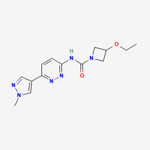 3-ethoxy-N-[6-(1-methylpyrazol-4-yl)pyridazin-3-yl]azetidine-1-carboxamide