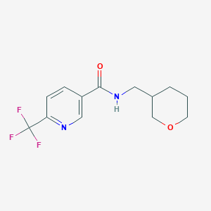 molecular formula C13H15F3N2O2 B7444540 N-(oxan-3-ylmethyl)-6-(trifluoromethyl)pyridine-3-carboxamide 