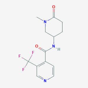 molecular formula C13H14F3N3O2 B7444560 N-(1-methyl-6-oxopiperidin-3-yl)-3-(trifluoromethyl)pyridine-4-carboxamide 