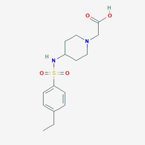 2-[4-[(4-Ethylphenyl)sulfonylamino]piperidin-1-yl]acetic acid