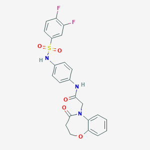 N-[4-[(3,4-difluorophenyl)sulfonylamino]phenyl]-2-(4-oxo-2,3-dihydro-1,5-benzoxazepin-5-yl)acetamide