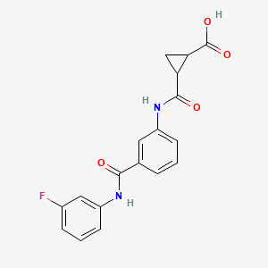 2-[[3-[(3-Fluorophenyl)carbamoyl]phenyl]carbamoyl]cyclopropane-1-carboxylic acid