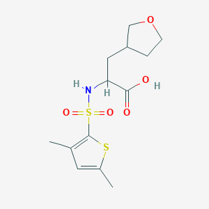 2-[(3,5-Dimethylthiophen-2-yl)sulfonylamino]-3-(oxolan-3-yl)propanoic acid