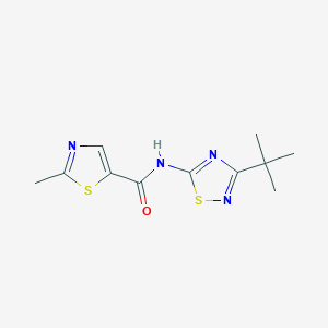 N-(3-tert-butyl-1,2,4-thiadiazol-5-yl)-2-methyl-1,3-thiazole-5-carboxamide