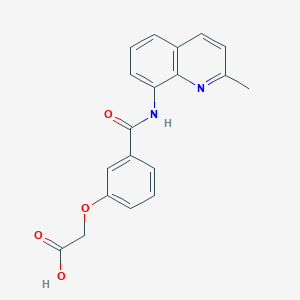 molecular formula C19H16N2O4 B7444645 2-[3-[(2-Methylquinolin-8-yl)carbamoyl]phenoxy]acetic acid 