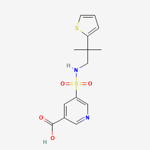 5-[(2-Methyl-2-thiophen-2-ylpropyl)sulfamoyl]pyridine-3-carboxylic acid