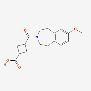 3-(7-Methoxy-1,2,4,5-tetrahydro-3-benzazepine-3-carbonyl)cyclobutane-1-carboxylic acid