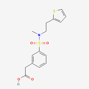 2-[3-[Methyl(2-thiophen-2-ylethyl)sulfamoyl]phenyl]acetic acid