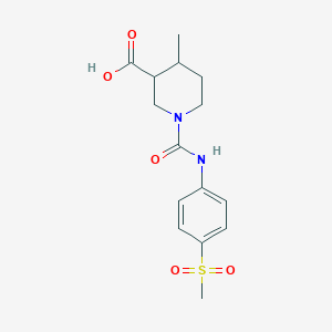 4-Methyl-1-[(4-methylsulfonylphenyl)carbamoyl]piperidine-3-carboxylic acid