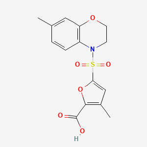 3-Methyl-5-[(7-methyl-2,3-dihydro-1,4-benzoxazin-4-yl)sulfonyl]furan-2-carboxylic acid