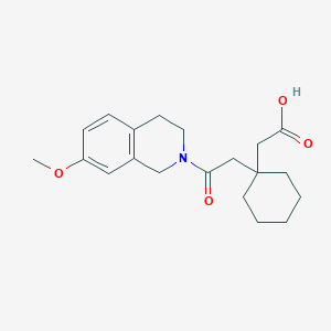 2-[1-[2-(7-methoxy-3,4-dihydro-1H-isoquinolin-2-yl)-2-oxoethyl]cyclohexyl]acetic acid