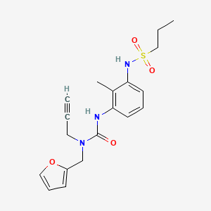 1-(Furan-2-ylmethyl)-3-[2-methyl-3-(propylsulfonylamino)phenyl]-1-prop-2-ynylurea