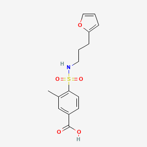 4-[3-(Furan-2-yl)propylsulfamoyl]-3-methylbenzoic acid