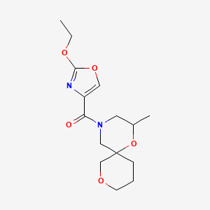 molecular formula C15H22N2O5 B7444776 (2-Ethoxy-1,3-oxazol-4-yl)-(2-methyl-1,8-dioxa-4-azaspiro[5.5]undecan-4-yl)methanone 