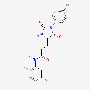 3-[1-(4-chlorophenyl)-2,5-dioxoimidazolidin-4-yl]-N-(2,5-dimethylphenyl)-N-methylpropanamide