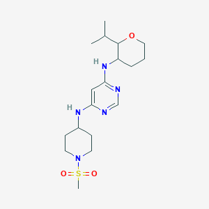 6-N-(1-methylsulfonylpiperidin-4-yl)-4-N-(2-propan-2-yloxan-3-yl)pyrimidine-4,6-diamine