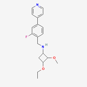 3-ethoxy-N-[(2-fluoro-4-pyridin-4-ylphenyl)methyl]-2-methoxycyclobutan-1-amine