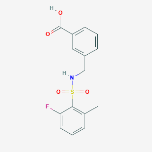 3-[[(2-Fluoro-6-methylphenyl)sulfonylamino]methyl]benzoic acid