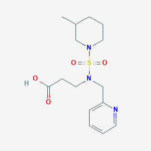 3-[(3-Methylpiperidin-1-yl)sulfonyl-(pyridin-2-ylmethyl)amino]propanoic acid