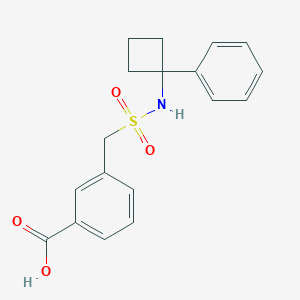 3-[(1-Phenylcyclobutyl)sulfamoylmethyl]benzoic acid