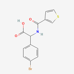 2-(4-Bromophenyl)-2-(thiophene-3-carbonylamino)acetic acid