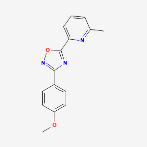 molecular formula C15H13N3O2 B7444840 3-(4-Methoxyphenyl)-5-(6-methylpyridin-2-yl)-1,2,4-oxadiazole 