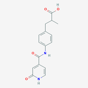 molecular formula C16H16N2O4 B7444851 2-methyl-3-[4-[(2-oxo-1H-pyridine-4-carbonyl)amino]phenyl]propanoic acid 