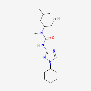 3-(1-Cyclohexyl-1,2,4-triazol-3-yl)-1-(1-hydroxy-4-methylpentan-2-yl)-1-methylurea