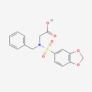 2-[1,3-Benzodioxol-5-ylsulfonyl(benzyl)amino]acetic acid